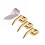 Thumb Picks Stainless Steel 4pcs Golden Silver 8