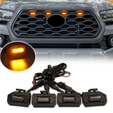 20 STÜCKE LED Front Grill Lichter für Tacoma Raptor TRD Off Road Sport 2020 2021 Externe Grill Lampe,, Gelbes Licht