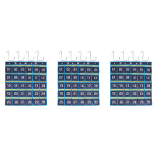 3X 30 Numbered Pockets Chart Cell Phone Hanging Organizer Hanging Storage Bag for Classroom Calculator Phone Holders