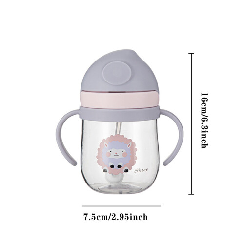 Kids Portable Drinking Bottle with Straw Lightweight Durable 2