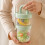 Salad Container Portable Leak-Proof Layered Bowl Green 2