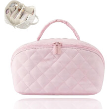 Makeup Bag for Women Water-Resistant Puffy Padded Large