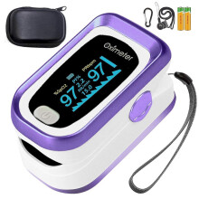 Vingerpulsoximeter, 4-data pulsoximeter met ademhalingsmonitoring, ademhalingsfrequentiemeter, oximeter alleen voor sport en