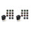 24PCS Round Dot Lighted Rocker  Toggle 20A 12V  /Off SPST  Control, 6Blue+6Green+6Yellow+6Red 1