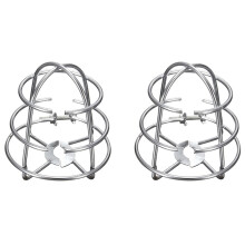2X Garde-Tête D'Arroseur D'Incendie, Cadre de Protection de Tête D'Arroseur D'Incendie, Cage de Tête D'Arroseur Chromée Résistante Encastrée