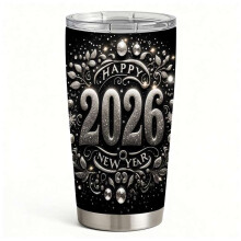 Stainless Steel Insulated Tumbler with Lid and Straw Black