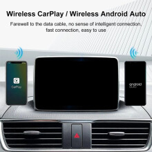 New Wireless Carplay Box + Aduio Aux Two-In-One Auto Converter, Car Wired to Wireless Car Projection Box