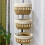 Hanging Baskets Organizer 3-Tier Boho Woven Cotton 5