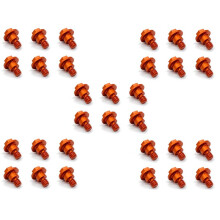 30x Vite Bullone Protezione Forcella Anteriore Per SX SXF EXC EXCF XC XCF XCW XCFW 651 (Arancione)