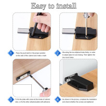 Push Heavy Duty 8 Pack Push to Open Cabinet Hardware Loquets de Contact Magnétiques pour Porte Push Noir