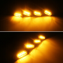 16X [Plug & ] Auto LED Vorderseite Kühlergrill Geräuchertes Bernstein Licht Tagsüber Fahren Licht Leuchte für Universal Pickup SUV LKW Sedan