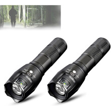 Taschenlampe, 900.000 Lumen, 2er-Pack, aus robustem, wasserdichtem und verstellbarem Zoom-Gehäuse aus Aluminiumlegierung.