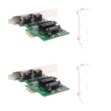 2X 2-Anschlüsse Gigabit PCIe Netzwerkkarte 1000M Doppelte Anschlüsse PCI Express Ethernet Adapter mit 82571EB LAN NIC Karte für Windows