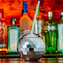 Lot de 8 Gobelets Boule Disco Boule Flash Scintillante Tasse à Cocktail Bouteille de Thé Articles de Fête Uniques C