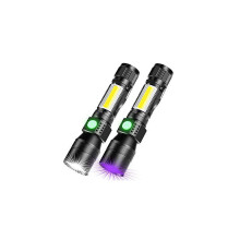 USB-wiederaufladbare Taschenlampen3-in-1-UV-Skorpion-Taschenlampe [Weißlicht, Rotlicht & UV] Superhelle, wasserdichte LED-Tas