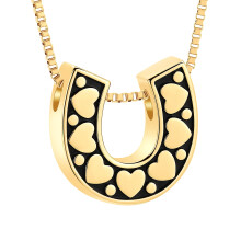 Heart Urn Necklace for Ashes U-Shape Pendant Keepsake