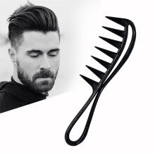 2X Breitzahn Hai Kunststoff Kamm Detangler Curly Hair Salon Friseur Kamm Massage für Haarstyling-Tool für Lockenhaar