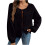 French Premium Wool Knit Cardigan Long Sleeve Open Front 2