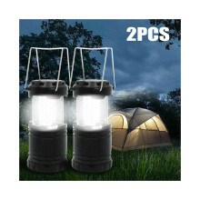 2 lanterne a LED da campeggio/escursionismo con 30 LED, a batteria, da appendere alla tenda.