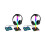 2X Supporto per cuffie da gioco con luce RGBPorte USB, jack audio da 3,5 mm, touch, supporto per cuffie, luce 1