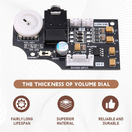 Dual Channel Volume Audio Board for  Game Gear Using ELNA Audio Capacitors, Max Double Volume Black 2