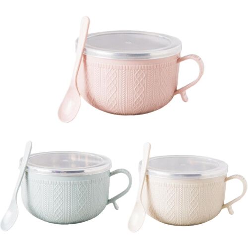 2026 White Mug Meal Set 4 pcs 25 oz with Lids