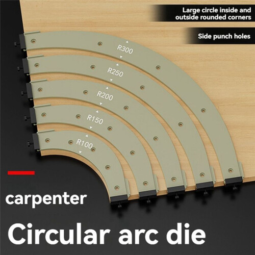 Woodworking Router Arcs Angle Positioning Template Carpentry Special R100-300 Radius Jig Positioning Chamfering Tool 2