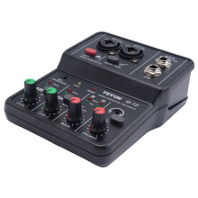 3X TEYUN Q-12 Sound Karte Audio Mixer Sound Karte Konsole Schreibtisch System Schnittstelle 4 Kanal 48V