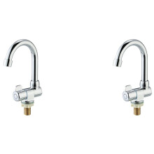 2X Rotation Cuivre Bassin Robinet Froid Pont Cuisine Pliant Caravane Salle de Bain Robinet pour Bateau Pont Camping-Car