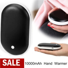 Calentador de manos y batería externa 2 en 1, recargable por USB de 5200 mAh, 3 niveles de calor, se calienta en 3 segundos,