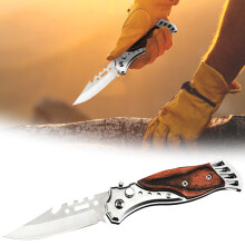 (Multicolor) Navaja plegable de acero inoxidable para exteriores, navaja portátil para frutas, navaja plegable para camping.