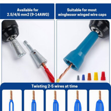 Wire Twister Tool for Drill, Drill Wire Twister,Portable Bit Holders,Wire Twisting Tool for Electrical Power Drills