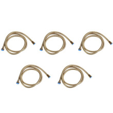 5 Stücke 1,5 M Langer, Flexibler Duschkopfschlauch Aus Gold für Das Badezimmer Aus Edelstahl