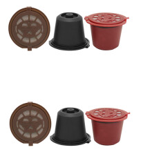6 Pcs Refillable Reusable Espresso Capsule for  Coffee Machine Reusable Capsule Refill Empty Capsule