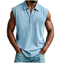 Men's Tank Top V-Neck Sleeveless with Pockets