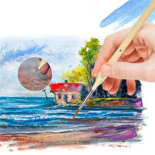 Hook Brush Handle with Ergonomic Grip Painting Detail Brush Artistic Painting Pen