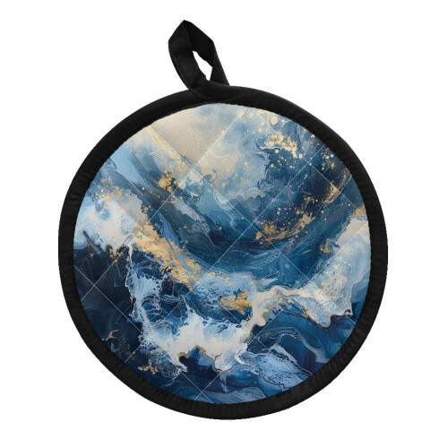 Marble Print Pot Holders 2-Pack Heat Resistant Microwave