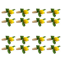 16 Stück Simulation Zitronen Pflanze Servietten Ring Obst Mahlzeit Schnalle Hotel Modell Zimmer Servietten Ring Servietten Schnalle Party Zubehör