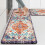 KIMDOE Anti-Fatigue Kitchen Mat Orange Blue Ergonomic Foam 1