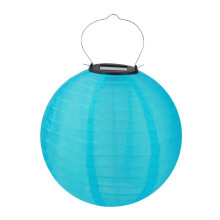(Blue,20cm/7.87in)Lampe LED Tissu Solaire Fête Suspension Décoration Coloré Balcon Ornements Jardin
