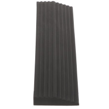 Black Rubber Step Ramp with Grooved Surface 1 Piece