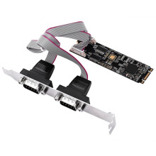 M.2 B+M Key RS232 Serielle Karte DB9 Schnittstelle 22x80mm Low Profile COM Port Adapter für POS Router Embedded Device