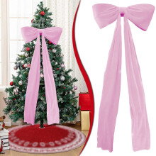 Pink Velvet Christmas Tree Topper Extra Large 6 Ft