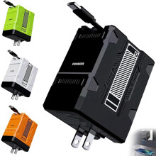 Cozyhubz 2-in-1 20W fast charger with retractable USB-C and