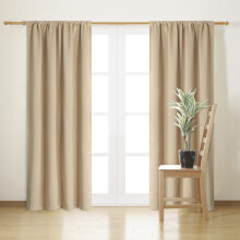Thermal Blackout Curtains Beige 84x38 Inch