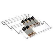 20X Clear Acrylic Spice Drawer Organizer,Seasoning Jars Drawers Insert,Kitchen Spice Rack Tray (Jar Not Included)