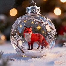 Tupukom Crystal Glass Ornament Handcrafted 3D Animal
