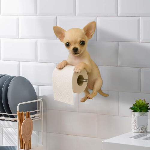 3D Printed Dog Toilet Paper Holder Wall-Mounted 2