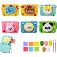 Wool Embroidery Crossbody Bag DIY Kit Cartoon Animal Sewing
