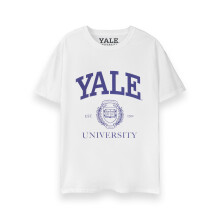 (Medium) Yale Short Sleeved T-Shirt (Unisex White)